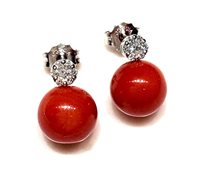 Boucles d'oreilles Coscia Perle Femme Corallo  in Or blanc Corallo EACOR310.3